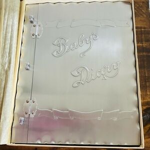 Elegant Silver Baby's Diary/Book